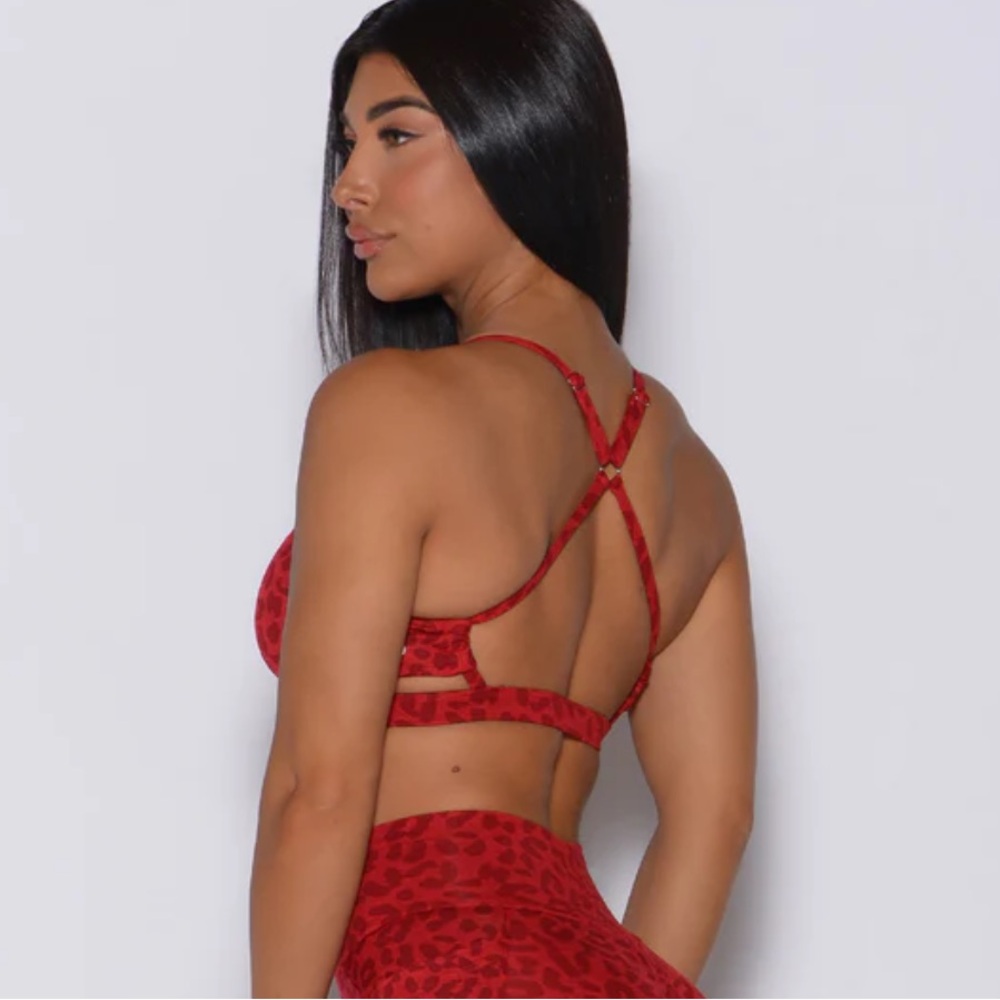 Bombshell Sportswear- Red Cheetah Pumped Up Sportsbra